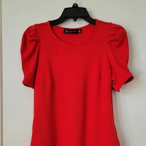 Puff Sleeve Shift Dress